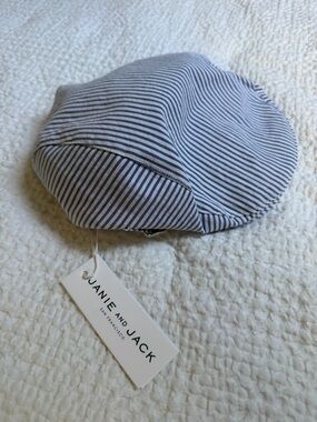 Janie and Jack Blue and White Striped Cap